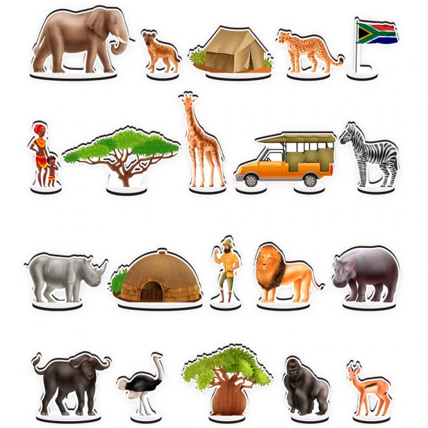 Деревянный Игровой набор Сафари 8837 Деревянный Игровой набор Сафари 8837