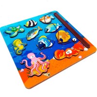 Деревянная Магнитная игра "Нескучная рыбалка" 10 деталей 8589 Деревянная Магнитная игра "Нескучная рыбалка" 10 деталей 8589