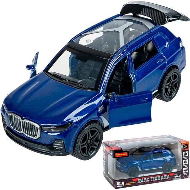 Модель 1:36 3 открыв. двери Парк Техники Джип синий ВВ6422 Bondibon Модель 1:36 3 открыв. двери Парк Техники Джип синий ВВ6422 Bondibon