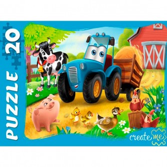 Пазл 20 Макси Веселый трактор №9 УК20-1975 Пазл 20 Макси Веселый трактор №9 УК20-1975