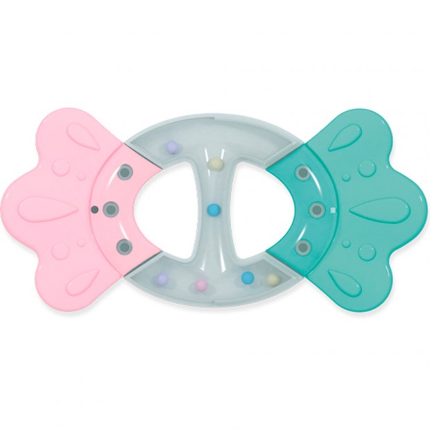 Погремушка-прорезыватель «Бантик». Коллекция «Карамель» 02192 Погремушка-прорезыватель «Бантик». Коллекция «Карамель» 02192
