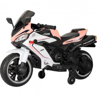 Электромобиль JMBK400-2 Мотоцикл белый-розовый Электромобиль JMBK400-2 Мотоцикл белый-розовый