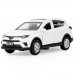 Модель RAV4-WH-WOD TOYOTA RAV4 длина 12 см двери, багажн, инерц. белый Технопарк в кор.