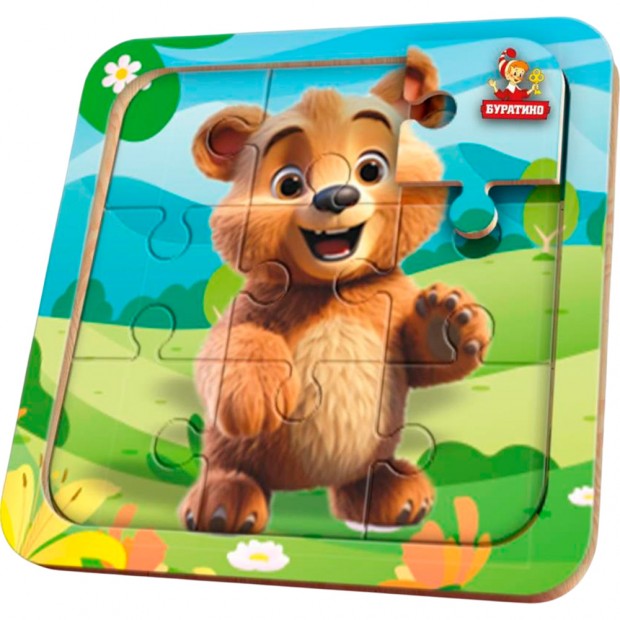 Деревянные пазл с рамкой 15*15 см. 393450 Деревянные пазл с рамкой 15*15 см. 393450