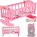 Кроватка-качалка сб. для кукол №4 розовая 24040 Кроватка-качалка сб. для кукол №4 розовая 24040