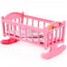 Кроватка-качалка сб. для кукол №4 розовая 24040 Кроватка-качалка сб. для кукол №4 розовая 24040