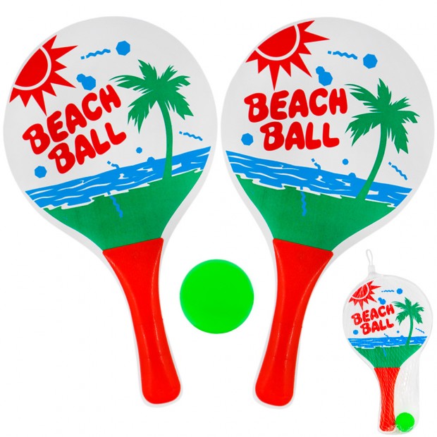 Теннис пляжный 141V-673 18,5*33*0,5cm, цвет микс Теннис пляжный 141V-673 18,5*33*0,5cm, цвет микс