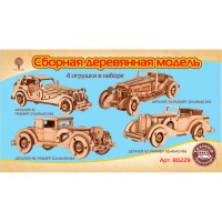 Деревянный Конструктор Набор Старинных автомобилей 4 шт. 80229 Деревянный Конструктор Набор Старинных автомобилей 4 шт. 80229