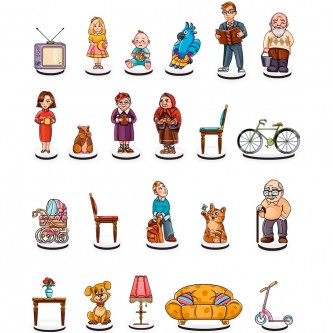 Деревянный Игровой набор Семья 8828 Деревянный Игровой набор Семья 8828