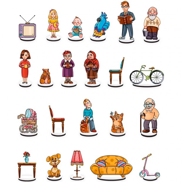 Деревянный Игровой набор Семья 8828 Деревянный Игровой набор Семья 8828