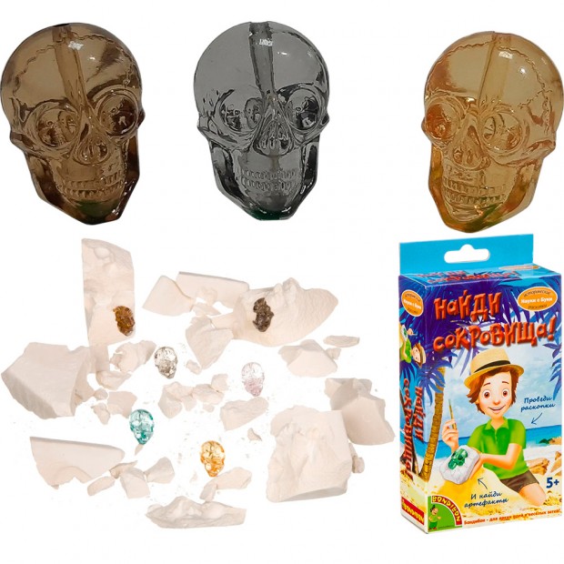 Набор Исторические раскопки Науки с Буки Bondibon Найди сокровища! ВВ4216 Набор Исторические раскопки Науки с Буки Bondibon Найди сокровища! ВВ4216