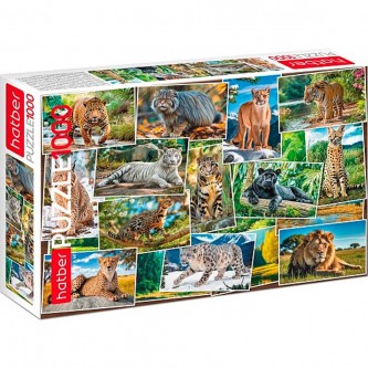 Пазл 1000 эл. Дикие кошки 1000ПЗ2_33587 Hatber Пазл 1000 эл. Дикие кошки 1000ПЗ2_33587 Hatber