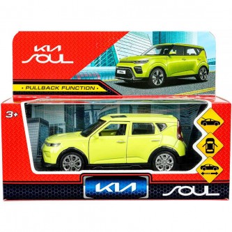 Модель SOUL-12-SD KIA soul длина 12 см, двери, багаж., инерц, салатовый Технопарк  в кор.