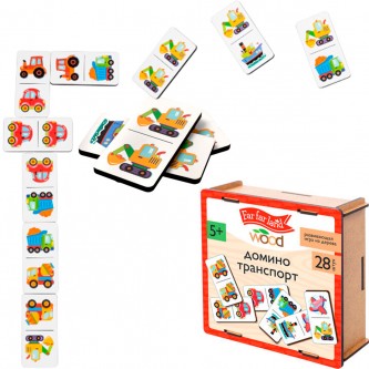 Деревянное Домино Транспорт Far far land wood 28 фишек 05635 Деревянное Домино Транспорт Far far land wood 28 фишек 05635