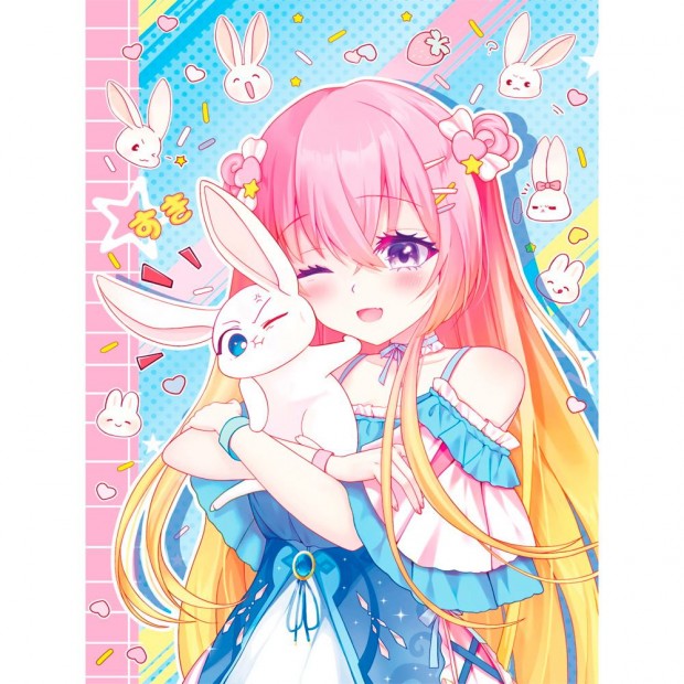 Блокнот Точкабук 467-0-159-10085-0 Anime Pets. Девочка с кроликом