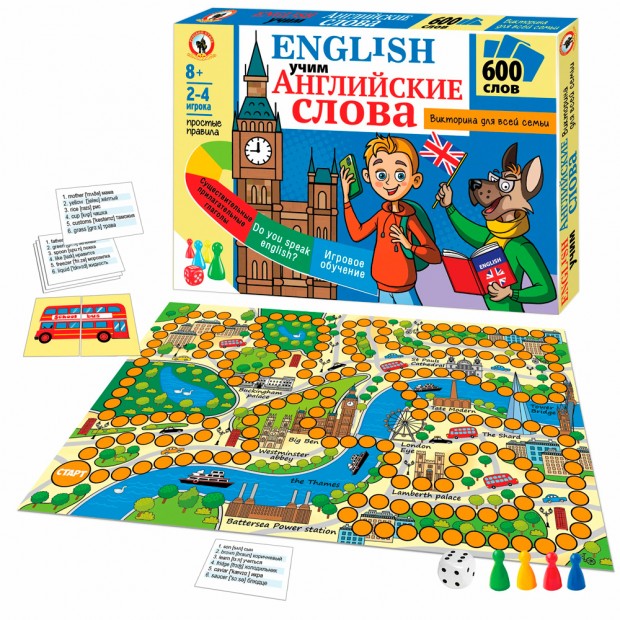 Игра Викторина для всей семьи «English. Учим английские слова» 03375