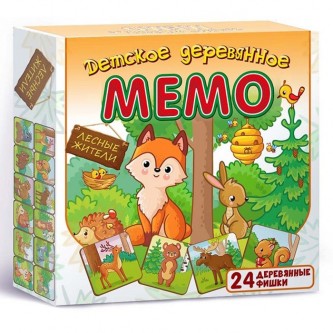 Дер. Игра Мемо Лесные жители 24 дет. 8500.