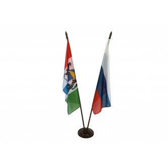 Напольный флагшток пластик коричневый, 2 штока