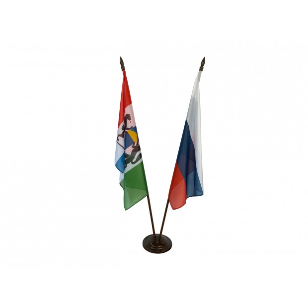 Напольный флагшток пластик коричневый, 2 штока Напольный флагшток пластик коричневый, 2 штока
