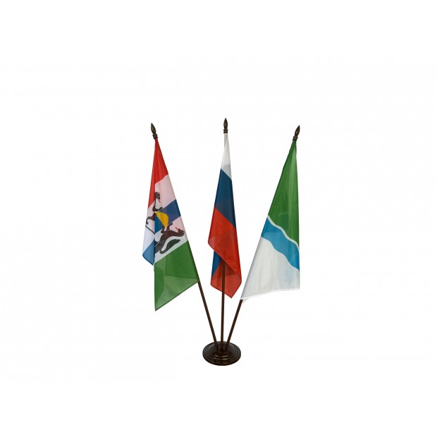 Напольный флагшток пластик коричневый, 3 штока Напольный флагшток пластик коричневый, 3 штока