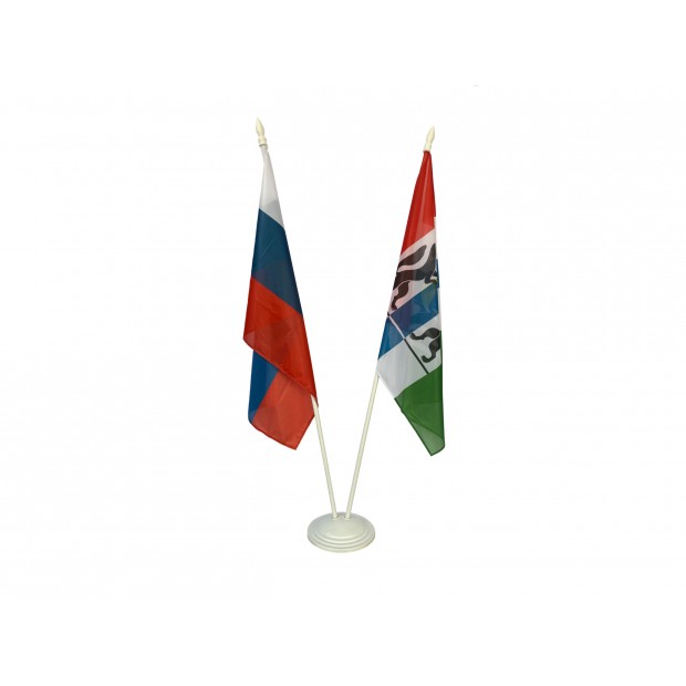 Напольный флагшток пластик белый, 2 штока Напольный флагшток пластик белый, 2 штока