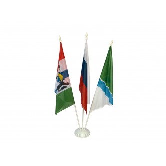 Напольный флагшток пластик белый, 3 штока