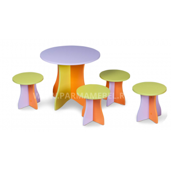 Обеденная группа, модель «ДАЧНЫЙ» (стол + 4 табурета)