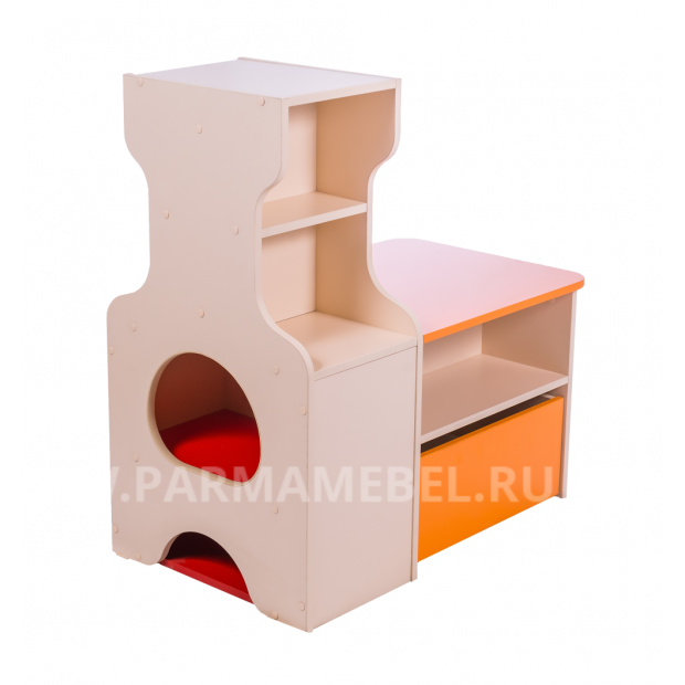 Стеллаж для игрушек и пособий «ПЕЧКА» Стеллаж для игрушек и пособий «ПЕЧКА»