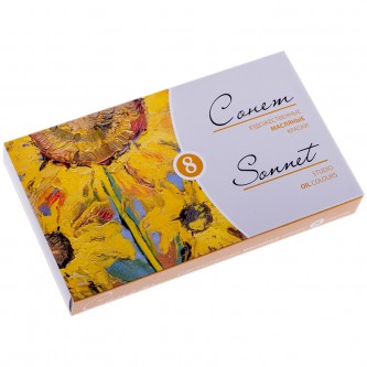 Краски масляные Сонет, 08 цветов, 10мл/туба, картон Краски масляные Сонет, 08 цветов, 10мл/туба, картон