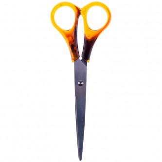 Ножницы OfficeSpace 20см, ручки под янтарь, ПВХ чехол с европодвесом