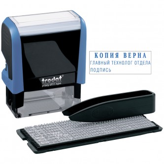 Штамп самонаборный Trodat, 3стр., 1 касса, пластик, 38*14мм (43199) Штамп самонаборный Trodat, 3стр., 1 касса, пластик, 38*14мм (43199)