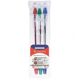Набор шариковых ручек Crown 