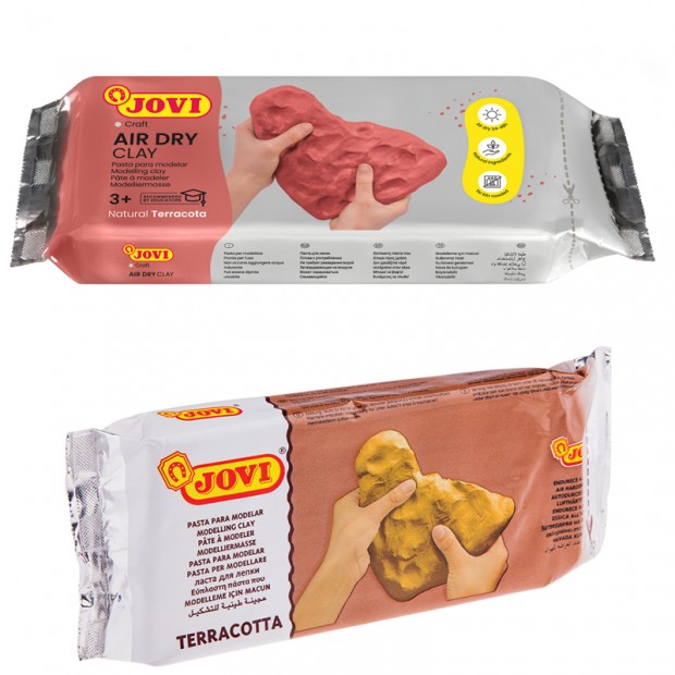 Паста для моделирования JOVI, отвердевающая, терракотовый, 1кг, вакуумный пакет