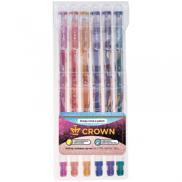 Набор гелевых ручек Crown 