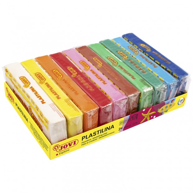 Пластилин JOVI, 10 цветов, 1500г, растительный, картон
