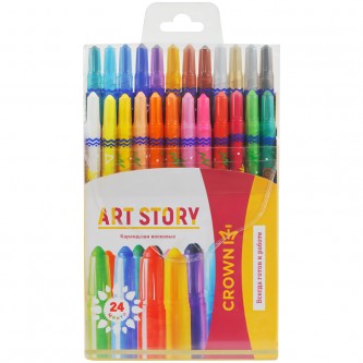 Карандаши восковые Crown 