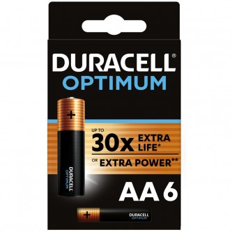 Батарейка Duracell Optimum AA (LR06) алкалиновая, 6BL Батарейка Duracell Optimum AA (LR06) алкалиновая, 6BL