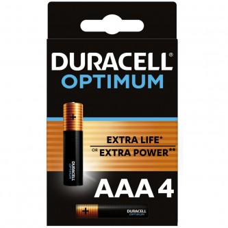 Батарейка Duracell Optimum AAA (LR03) алкалиновая, 4BL Батарейка Duracell Optimum AAA (LR03) алкалиновая, 4BL
