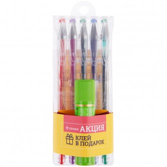 Набор гелевых ручек Crown 