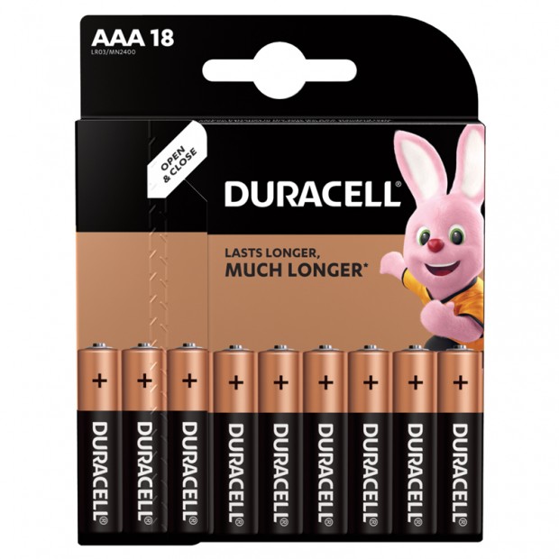 Батарейка Duracell Basic AAA (LR03) алкалиновая, 18BL Батарейка Duracell Basic AAA (LR03) алкалиновая, 18BL