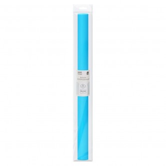 Бумага крепированная ТРИ СОВЫ, 50*250см, 32г/м2, голубая, в рулоне, пакет с европодвесом