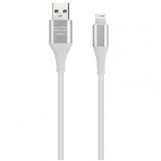 Кабель Smartbuy Gear, USB2.0 (AM) - 8pin, Lightning(M), для Apple, в резиновой оплетке, 2A output, 1м, белый