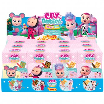 Набор с пластилином Cry Babies JOVI, 2 бруска 2-х цв. 15г. и 50г., трафарет из картона, дисплей ассорти 12 короб. (4 Coney, 4 Lady, 4 Dotty, 4 Lala)