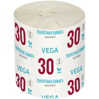 Бумага туалетная Vega, 1-слойная, 30м/рул., серая Бумага туалетная Vega, 1-слойная, 30м/рул., серая