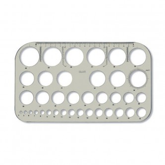 Трафарет окружностей Koh-I-Noor 4-40мм, серый Трафарет окружностей Koh-I-Noor 4-40мм, серый