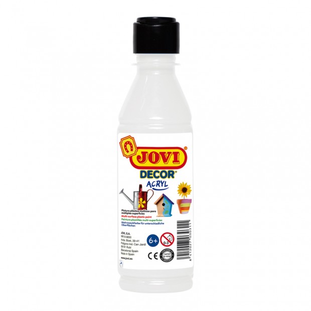 Краска акриловая JOVI, 250мл, пластиковая бутылка, белый