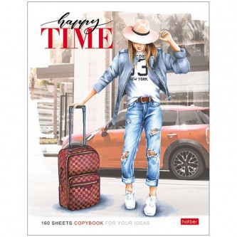 Тетрадь на кольцах А5, 160л., Hatber 