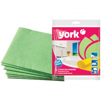 Салфетки для уборки York, набор 5шт., вискоза, 35*35см, европодвес Салфетки для уборки York, набор 5шт., вискоза, 35*35см, европодвес