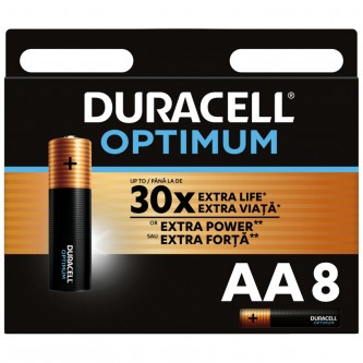 Батарейка Duracell Optimum AA (LR06) алкалиновая, 8BL Батарейка Duracell Optimum AA (LR06) алкалиновая, 8BL