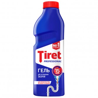 Средство для устранения засоров Tiret, гель, 1л Средство для устранения засоров Tiret, гель, 1л